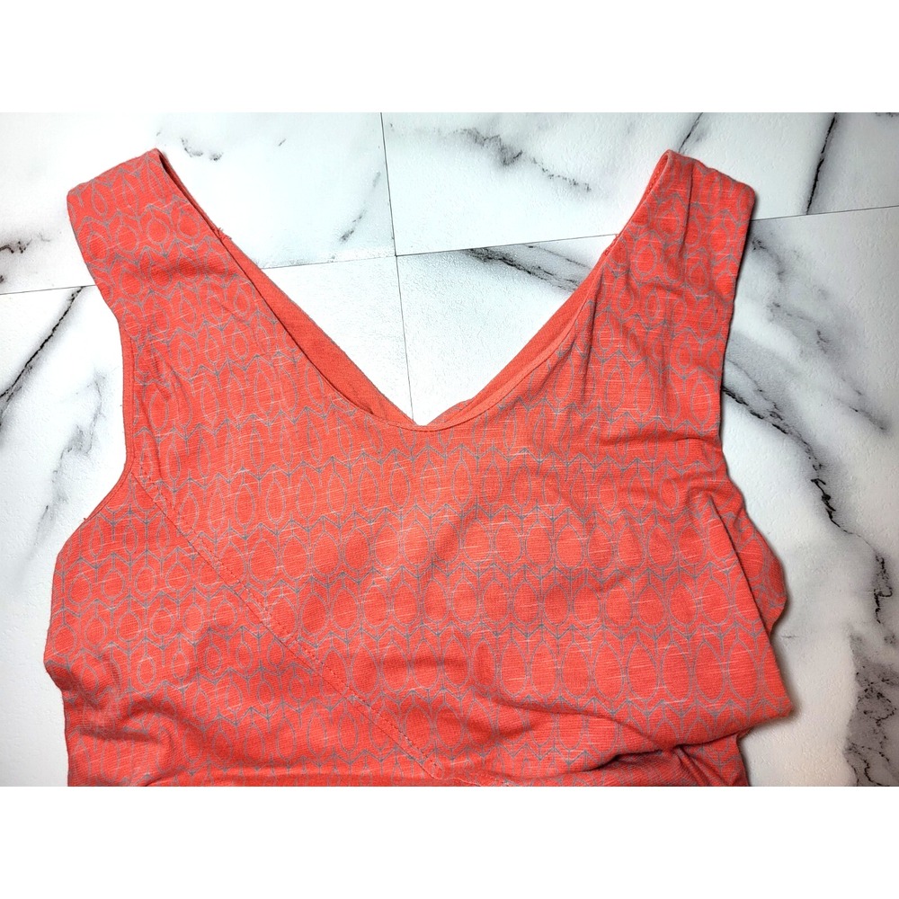 Toad & Co Dk Coral Xanthe Athleisure Aspen Print Built In Bra Dress Size Small - Picture 3 of 10